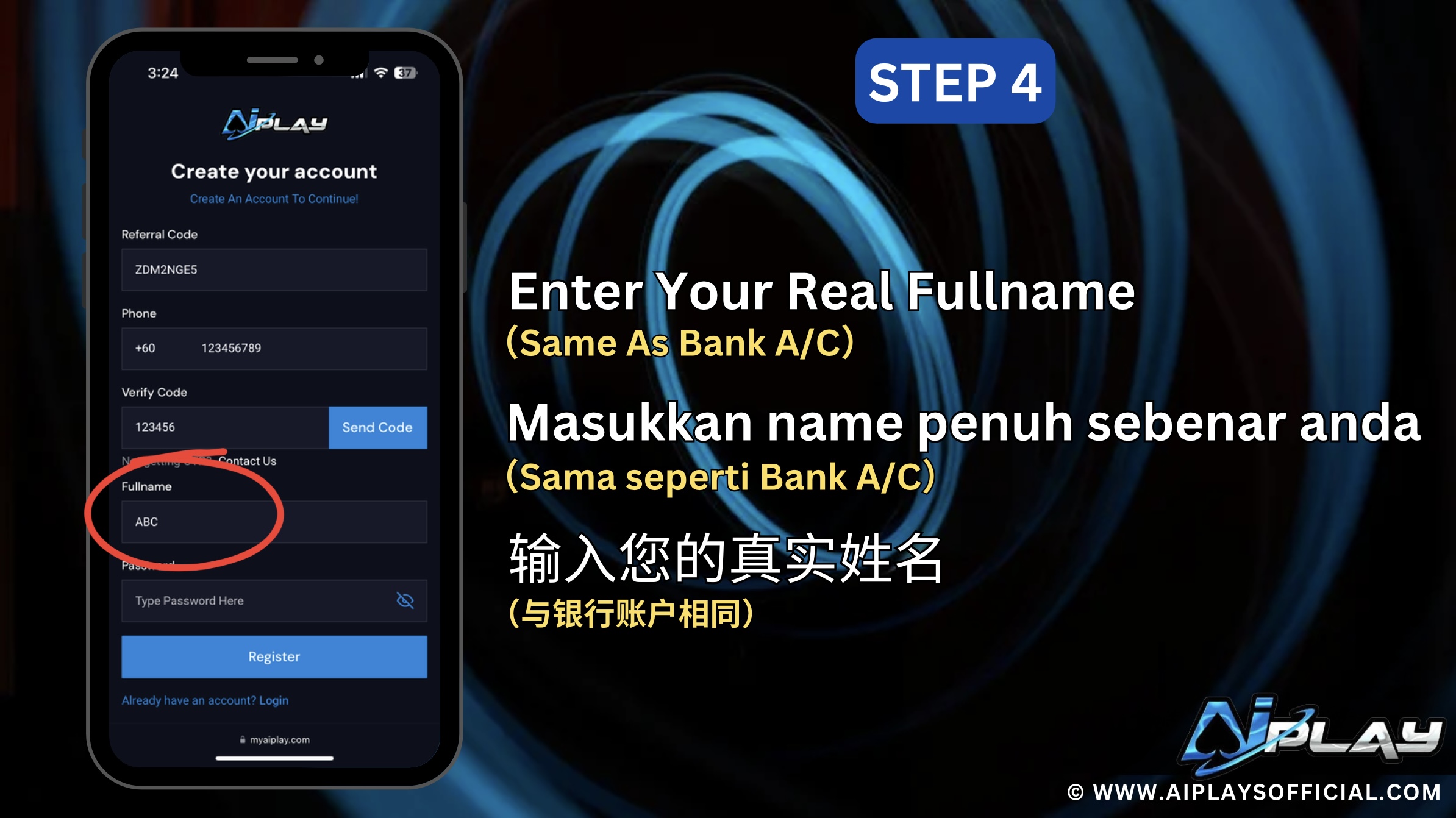 REGISTRATION STEP